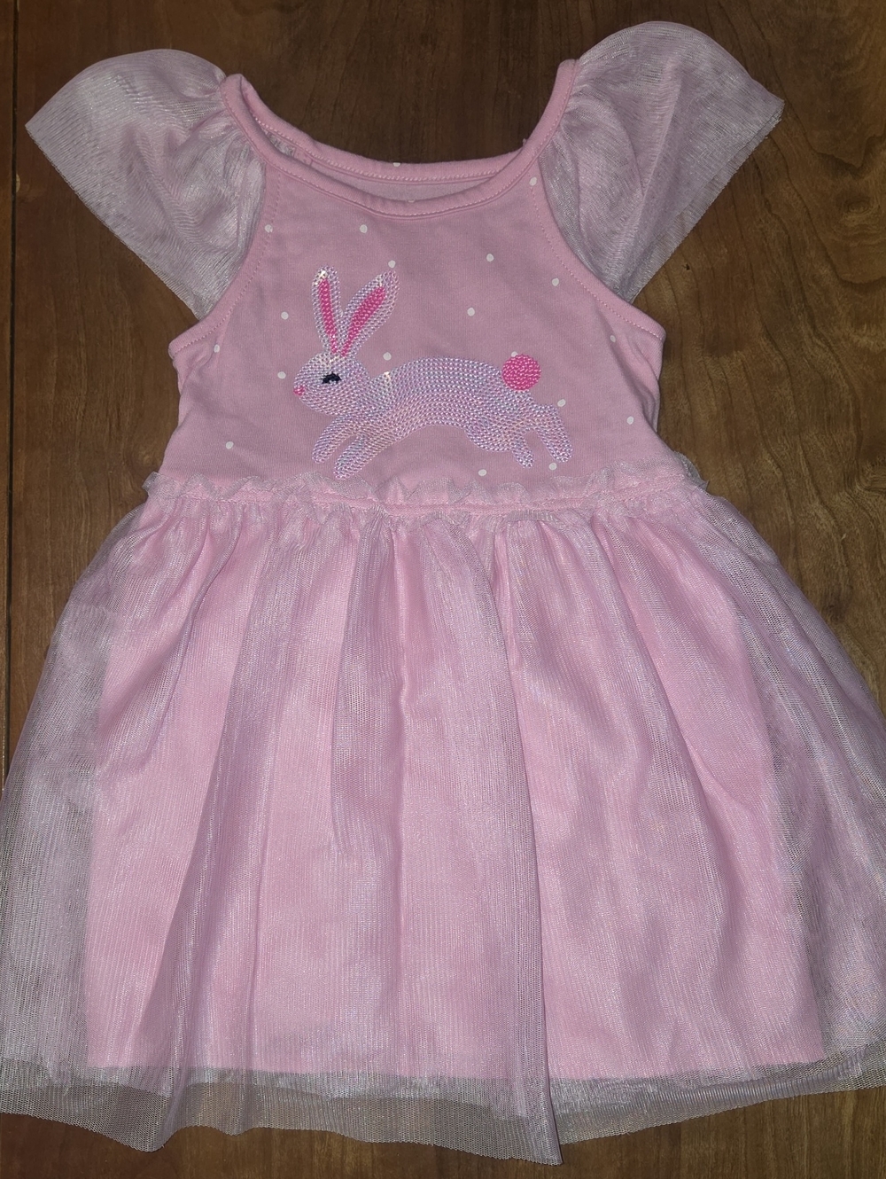 Cat & Jack Light Pink Bunny Tulle Dress for Kids NWOT